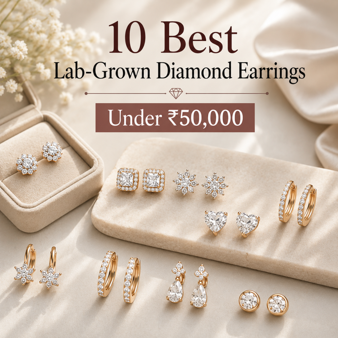 10 Best Lab-Grown Diamond Earrings Under ₹50,000