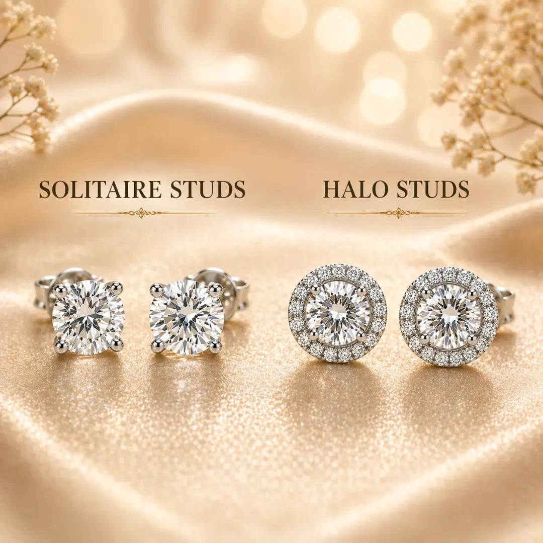 Solitaire Studs vs Halo Studs: Which Should You Buy?