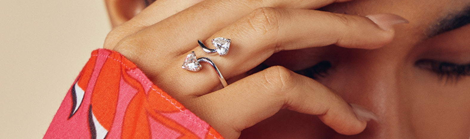 Heart Solitaire Rings