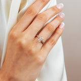 2 ct Emerald Solitaire Diamond Ring