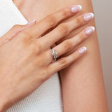 1 ct Oval Trio Diamond Ring