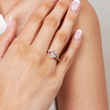 2 ct Lunette Diamond Ring