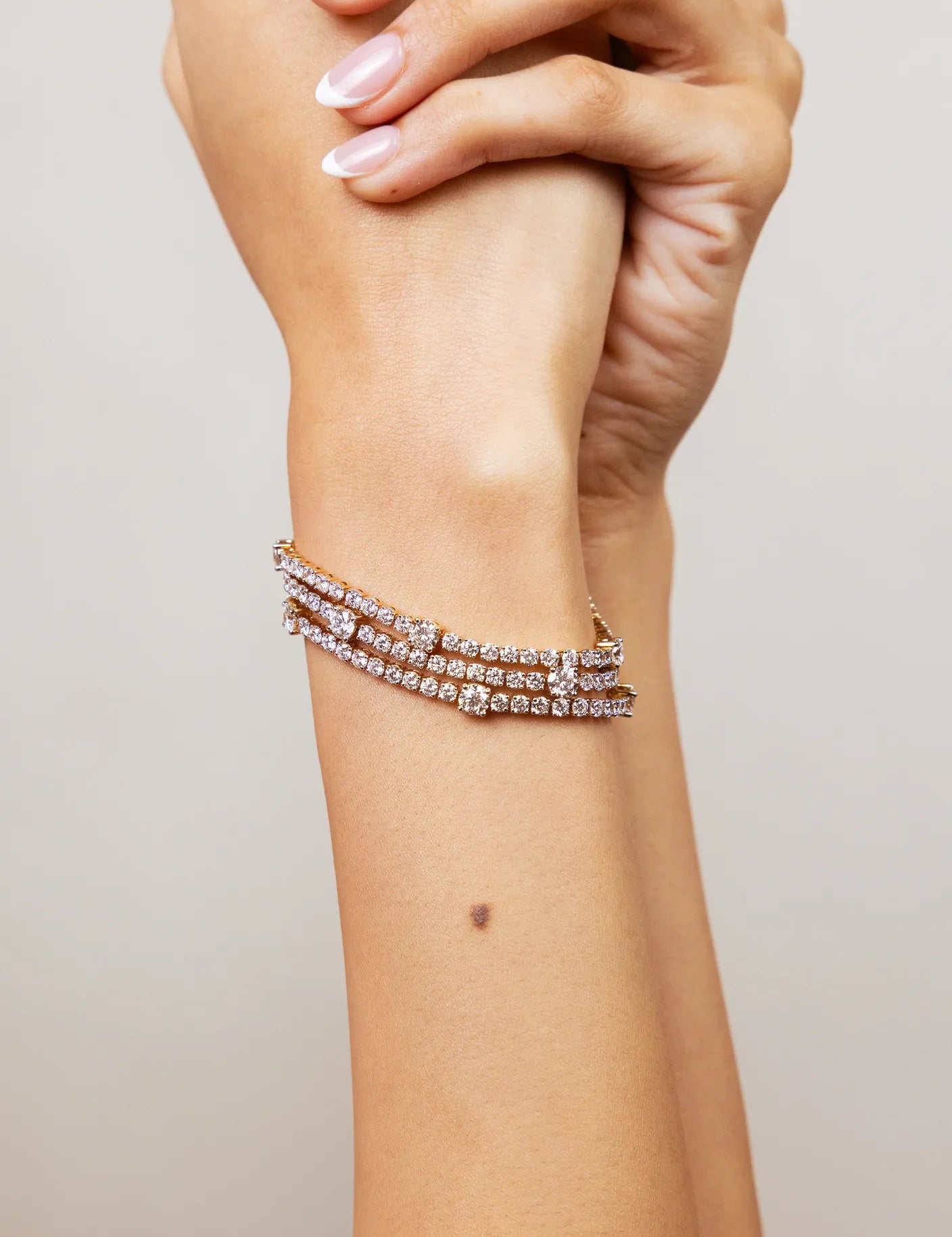 Triple-Row Diamond Lumiere Bracelet - House of Quadri