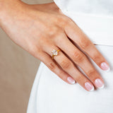 1.5 Ct Oval Ridge Ring