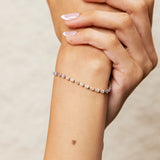 0.08 Ct Pearline Tennis Bracelet