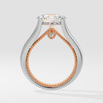 Askew Two- Tone Oval Solitaire Ring - House Of Quadri