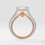 Askew Two- Tone Oval Solitaire Ring - House Of Quadri