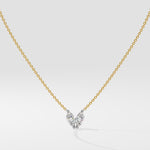 T-Shirt Marquise Heart Duo Necklace - House Of Quadri