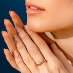 T-Shirt East-West Wave Ring - House Of Quadri