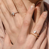 T-Shirt Marquise Solitaire Ring - House Of Quadri