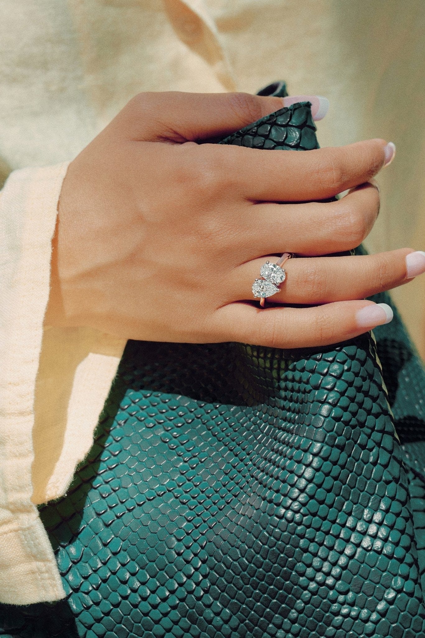 Oval & Pear Toi-et-Moi Diamond Ring - House of Quadri