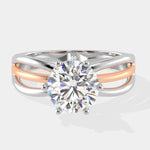 2 ct Tri-Band Solitaire Ring - House Of Quadri
