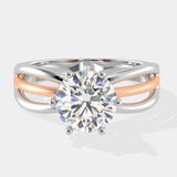 2 ct Tri-Band Solitaire Ring - House Of Quadri
