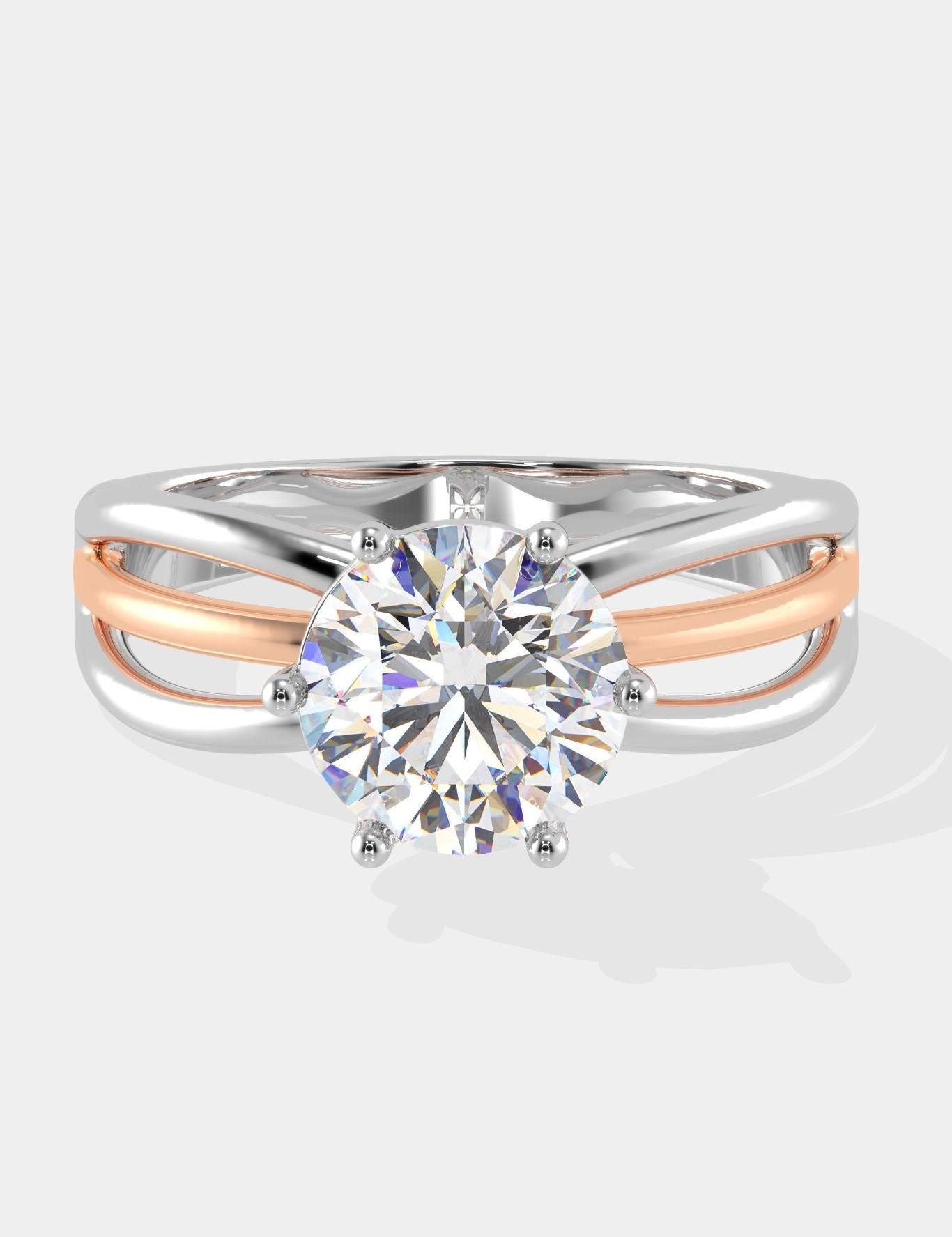 2 ct Tri-Band Solitaire Ring - House Of Quadri