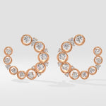 Illuminate Bubble Diamond Front Hoops - House Of Quadri
