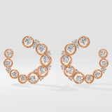 Illuminate Bubble Diamond Front Hoops - House Of Quadri