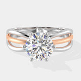 2 Ct Tri-Band Solitaire Diamond Ring