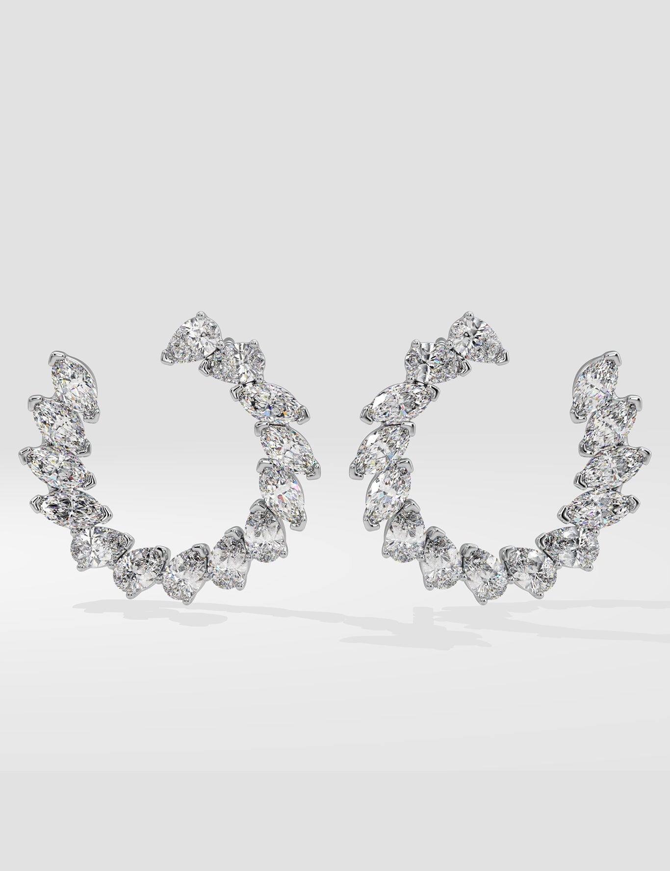 Illuminate Shimmer Front Hoops - House Of Quadri