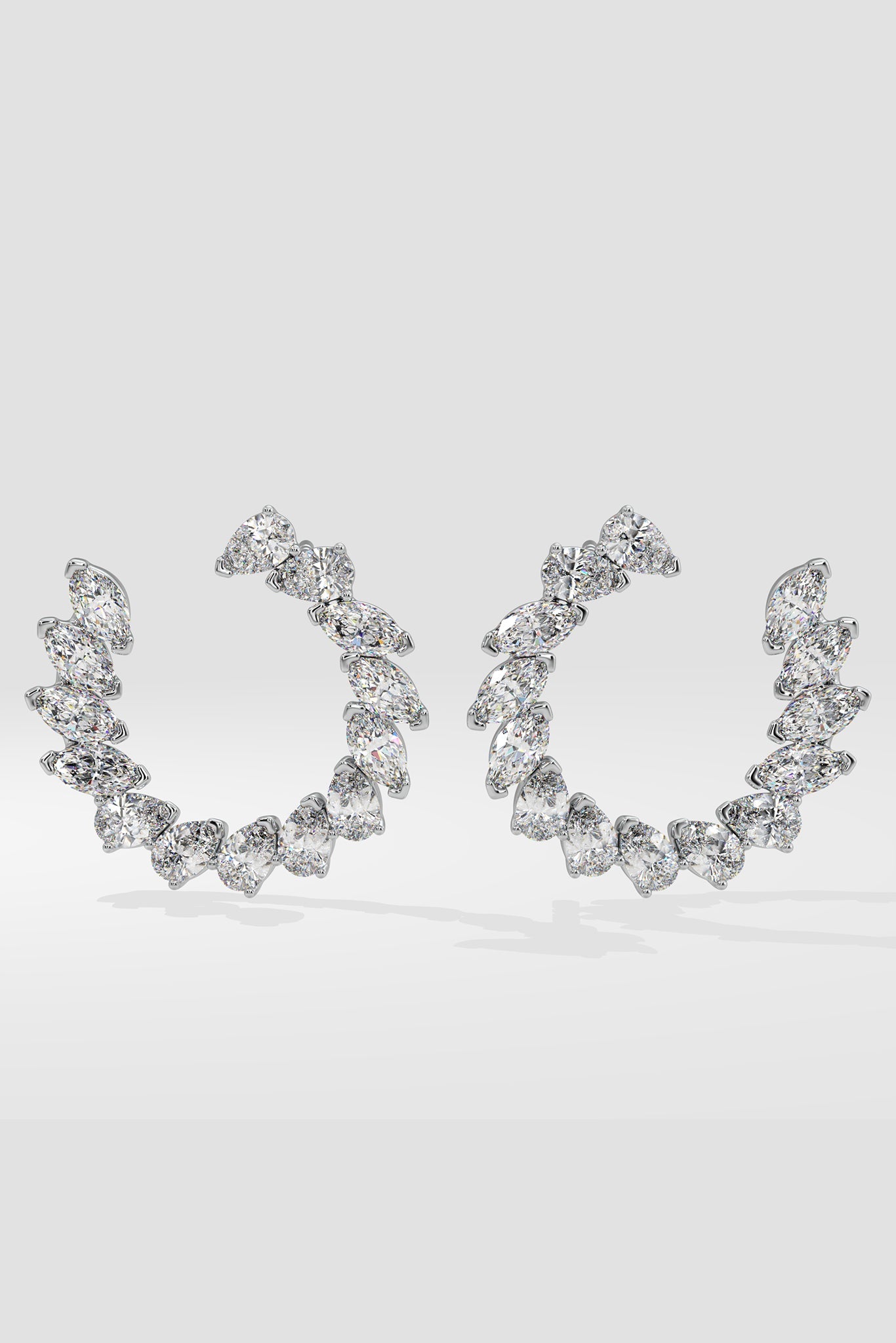 Illuminate Shimmer Front Hoops - House Of Quadri