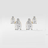 2 ct Pear Duo Studs