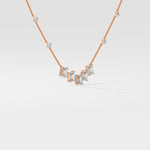 Emra 5 Stone Unity Necklace Side View House of Quadri