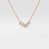 Emra 5 Stone Unity Necklace Side View House of Quadri