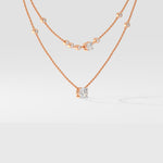 Stellar 2 Layered Arrayed Solitaire Necklace - House Of Quadri