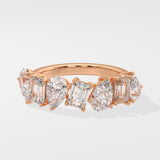 Pear & Emra Half Eternity Diamond Band