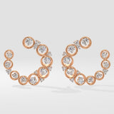 Bubble Diamond Front Hoops