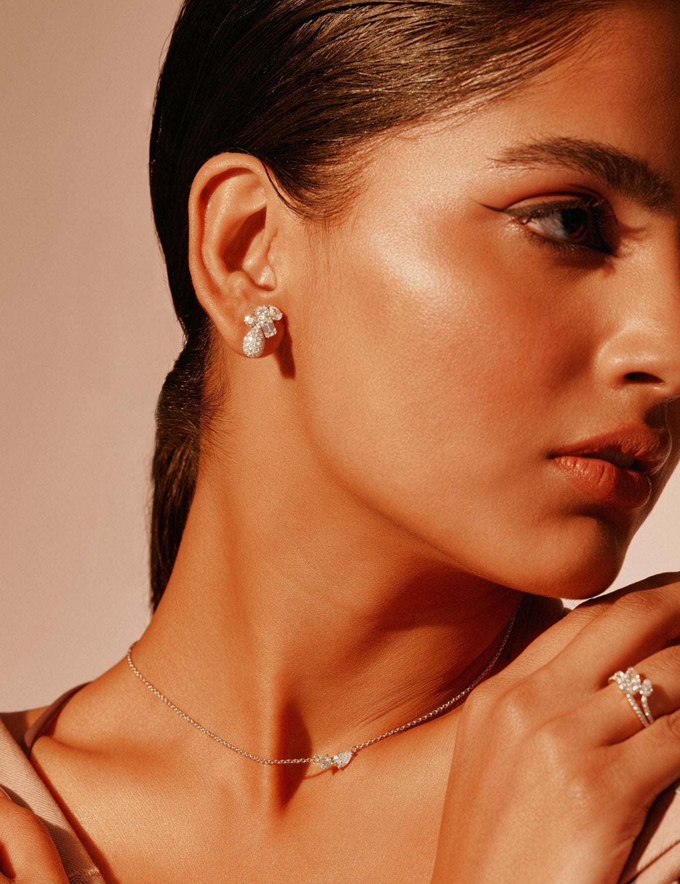 Empowered Cluster Diamond Drop Earrings - House Of Quadri