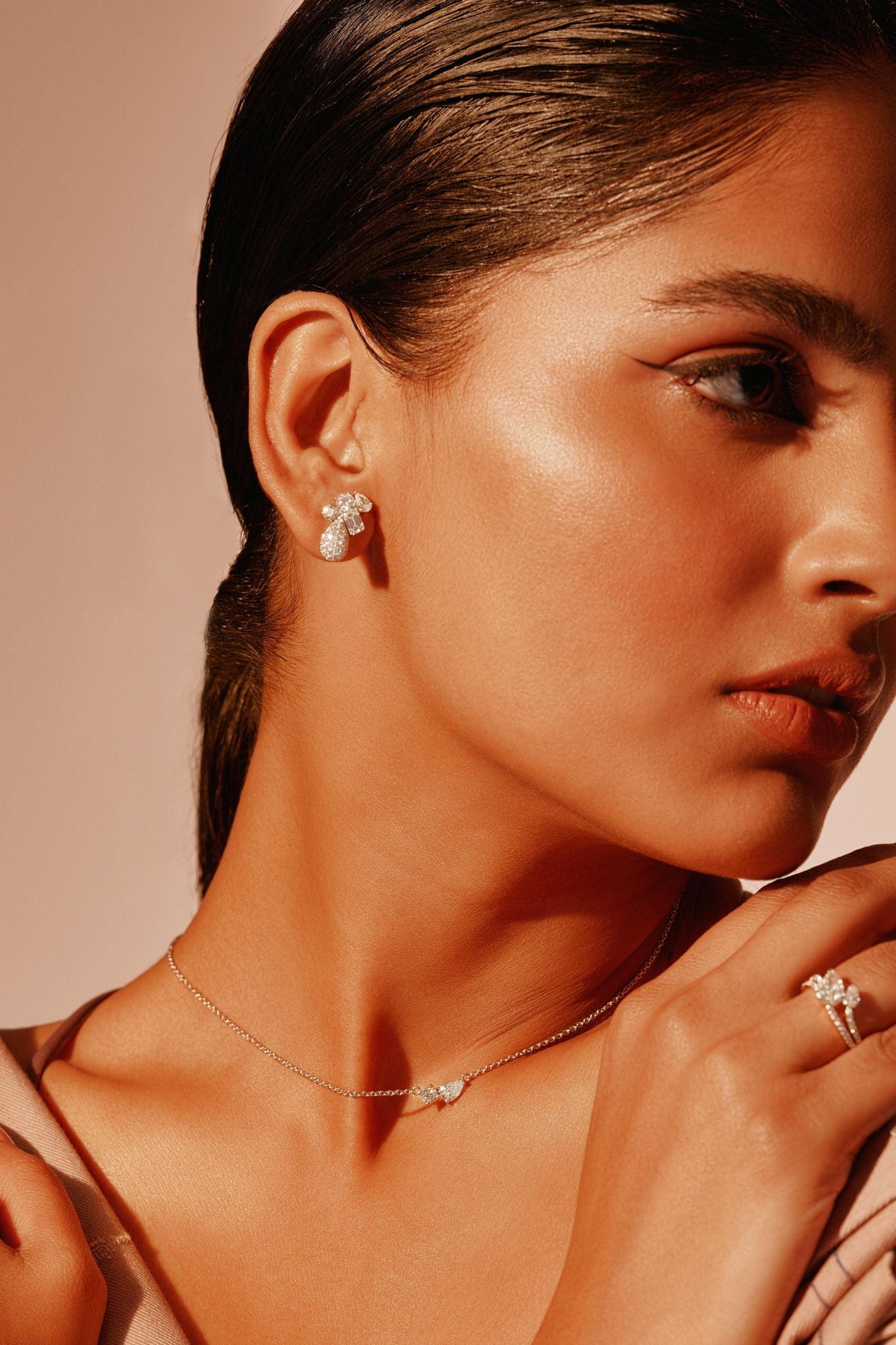 Empowered Cluster Diamond Drop Earrings - House Of Quadri