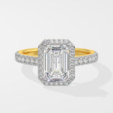2 ct Emra Solitaire Halo Diamond Ring