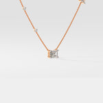Emra Accented Solitaire Necklace Side View House of Quadri