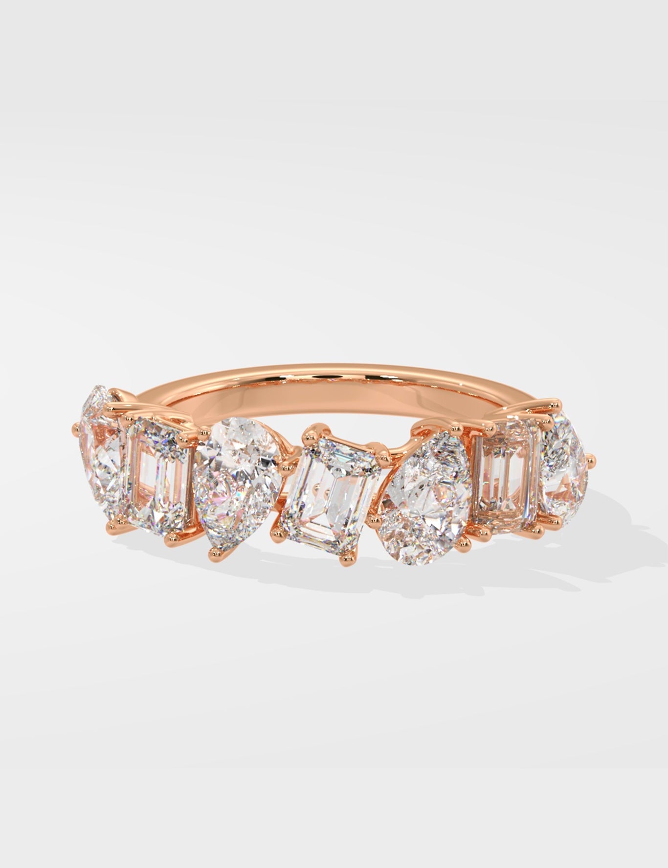 Askew Half Eternity band - House Of Quadri