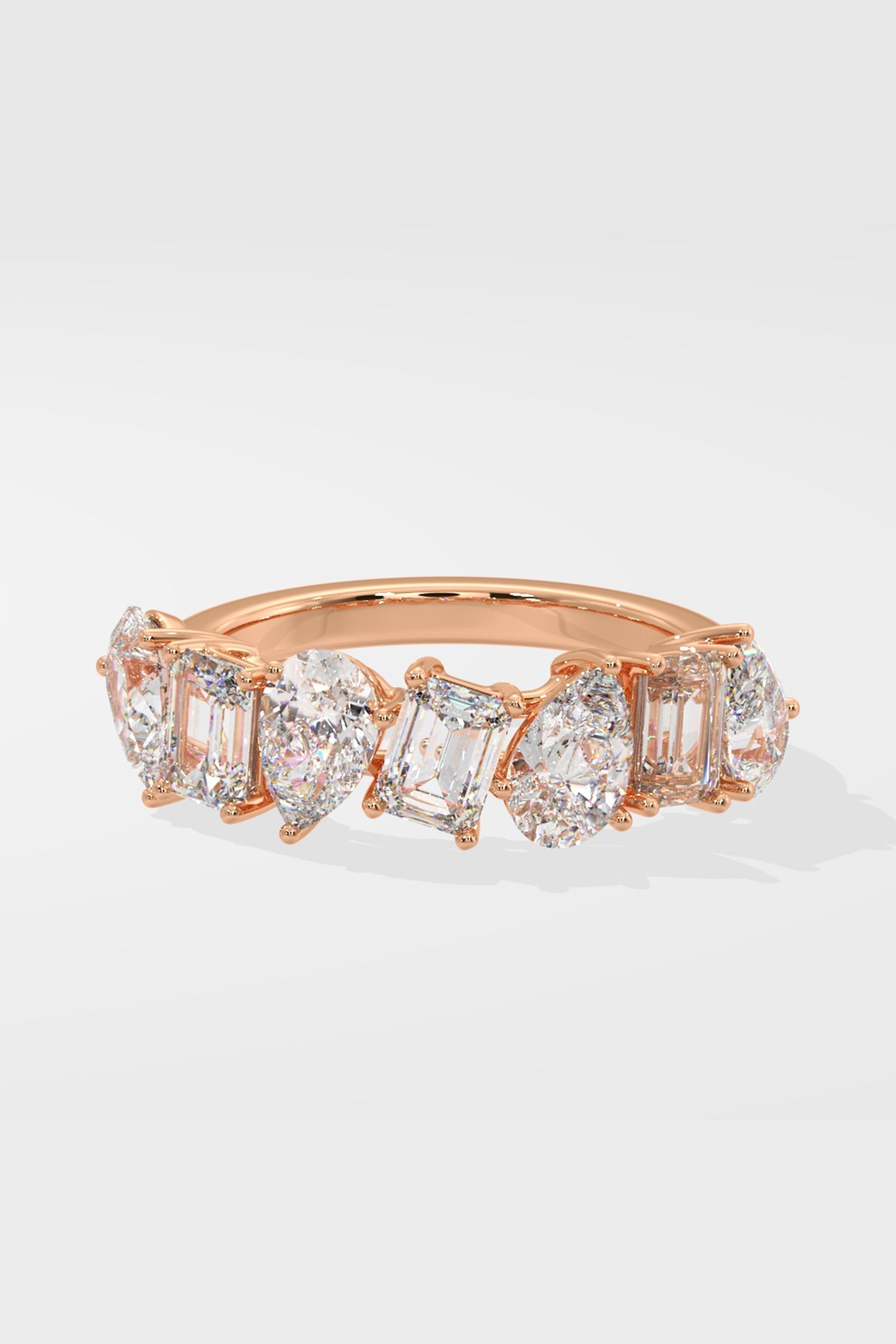 Askew Half Eternity band - House Of Quadri