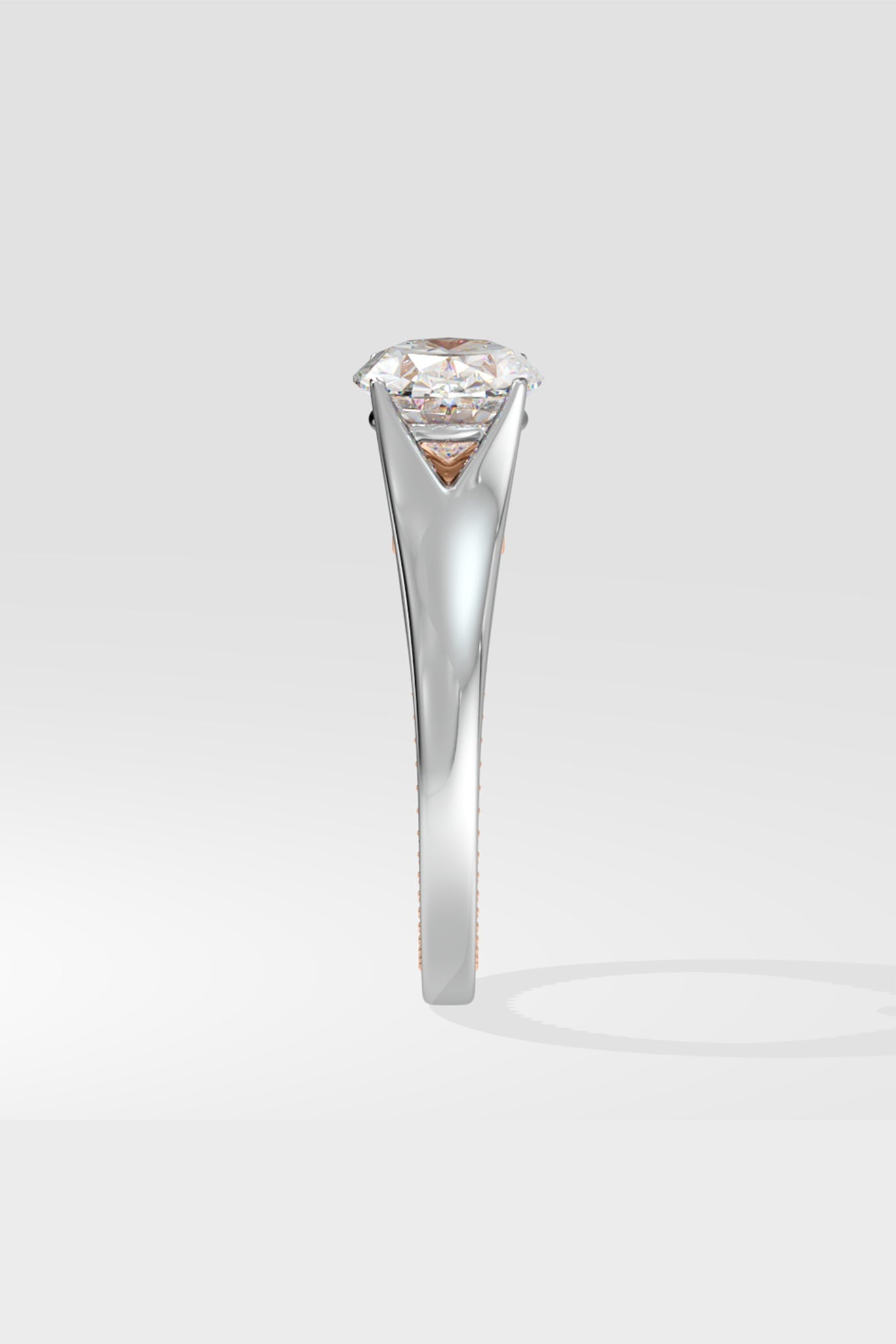 Askew Two- Tone Oval Solitaire Ring - House Of Quadri