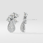 Empowered Cluster Diamond Drop Earrings - House Of Quadri