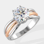 2 ct Tri-Band Solitaire Ring - House Of Quadri
