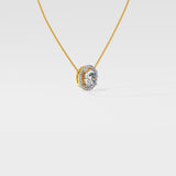 1 ct Halo Solitaire Necklace - House Of Quadri