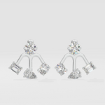 Askew Front & Back Earrings - House Of Quadri