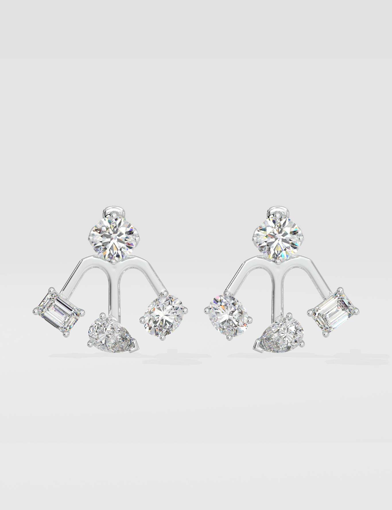 Askew Front & Back Earrings - House Of Quadri
