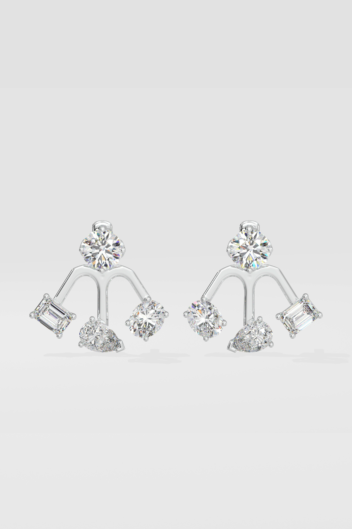 Askew Front & Back Earrings - House Of Quadri