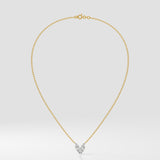 T-Shirt Marquise Heart Duo Necklace - House Of Quadri