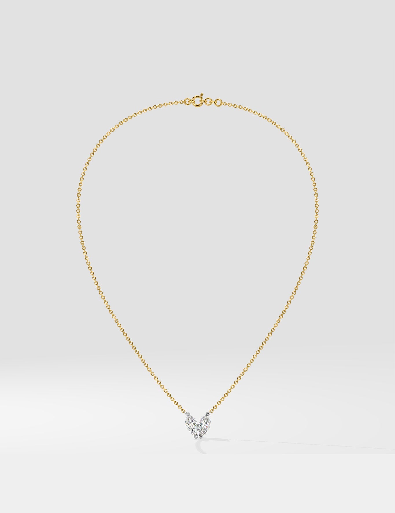 T-Shirt Marquise Heart Duo Necklace - House Of Quadri