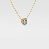 1 ct Halo Solitaire Necklace