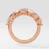 Pear & Emra Half Eternity Diamond Band