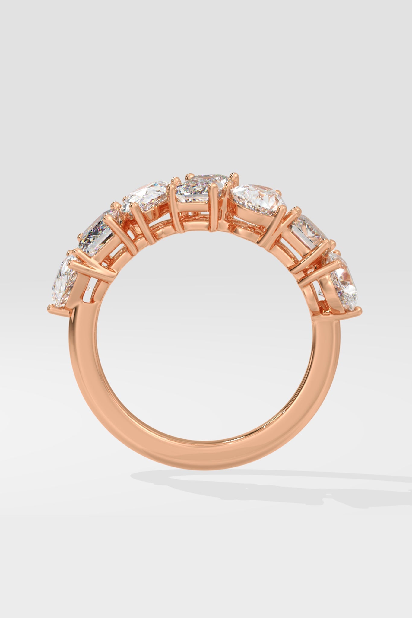 Askew Half Eternity band - House Of Quadri