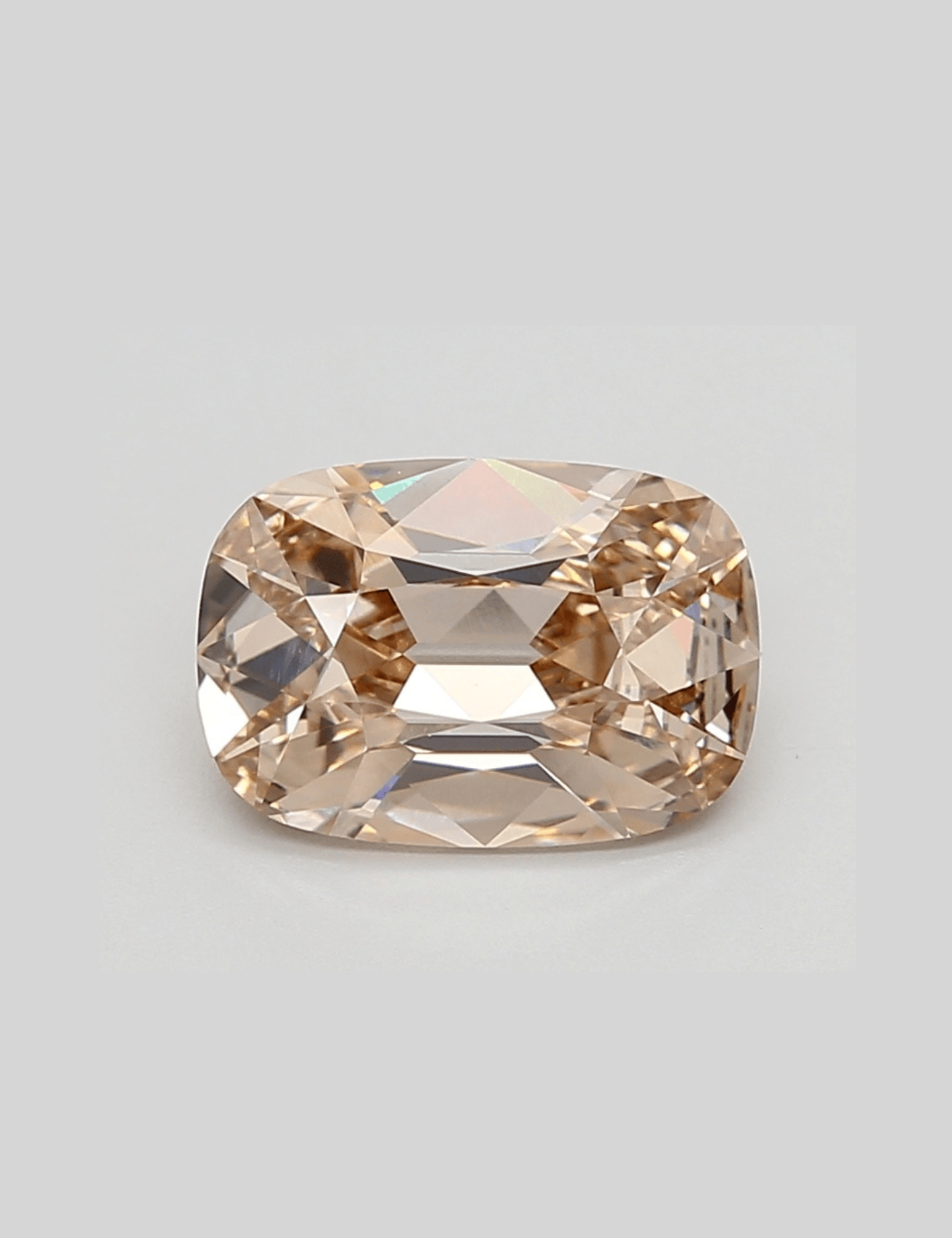 3.06 Ct Old Mine Cushion Cut (Light Brown) VVS2 - House of Quadri