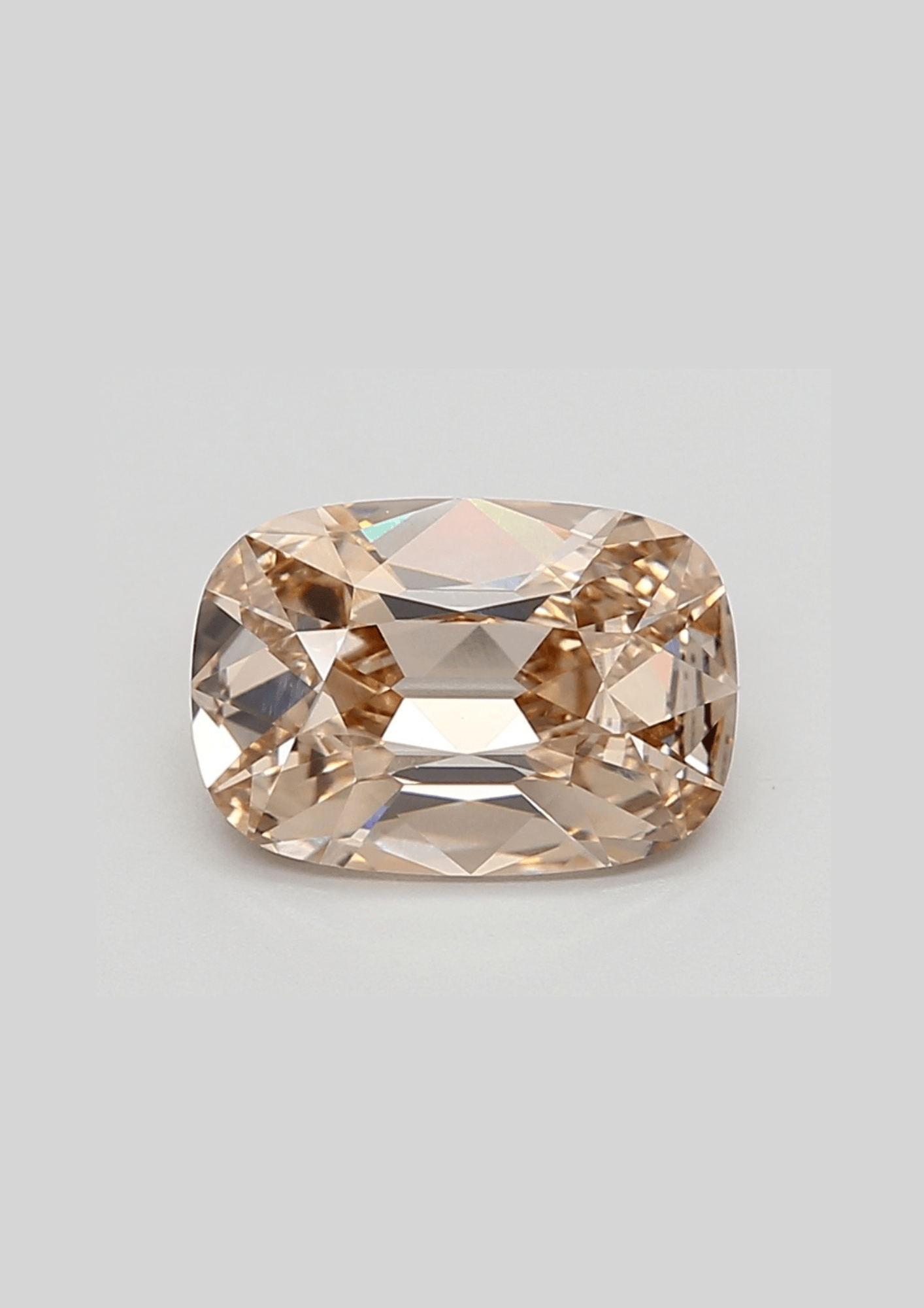 3.06 Ct Old Mine Cushion Cut (Light Brown) VVS2 - House of Quadri