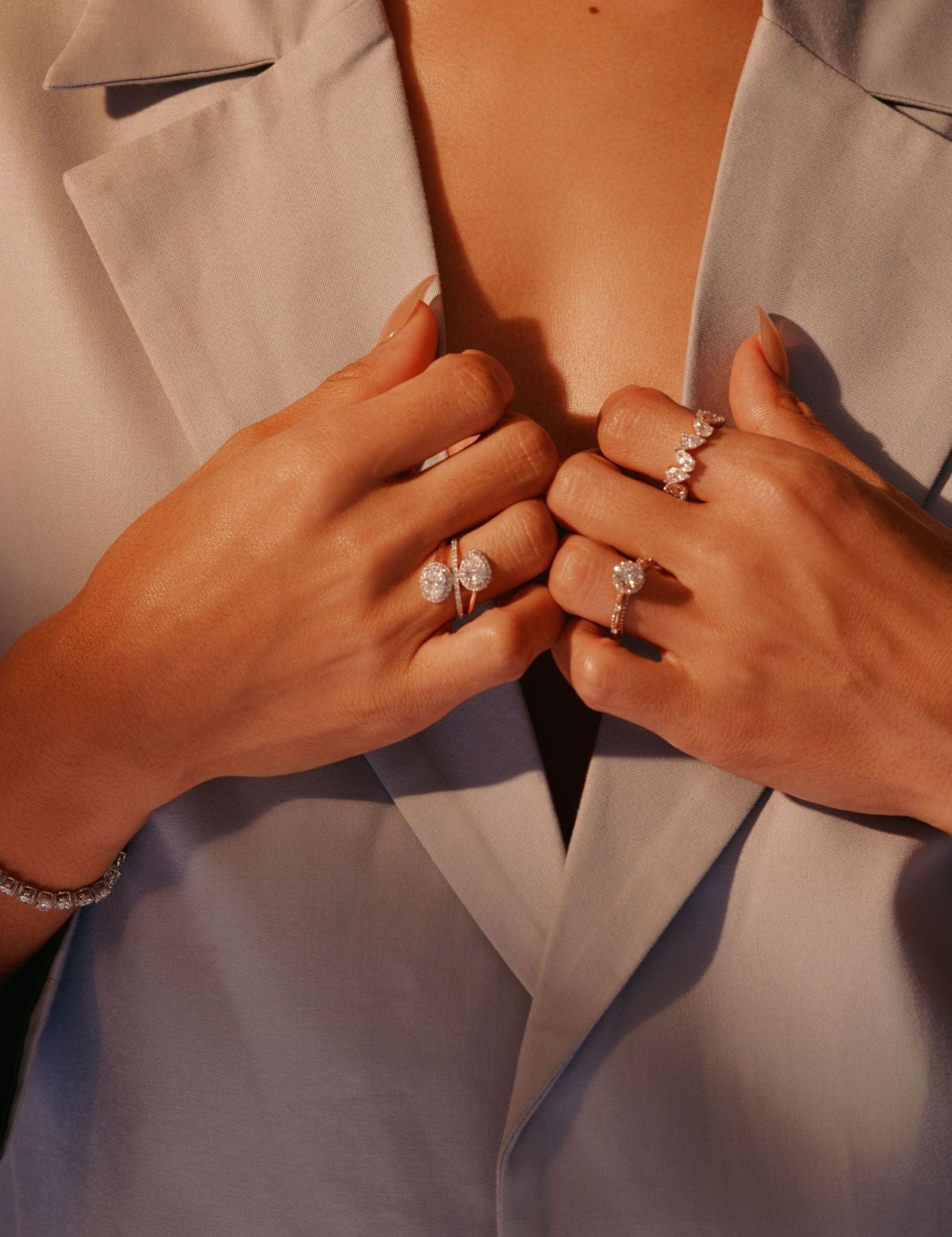 Empowered Two Stone Halo Solitaire Ring - House Of Quadri